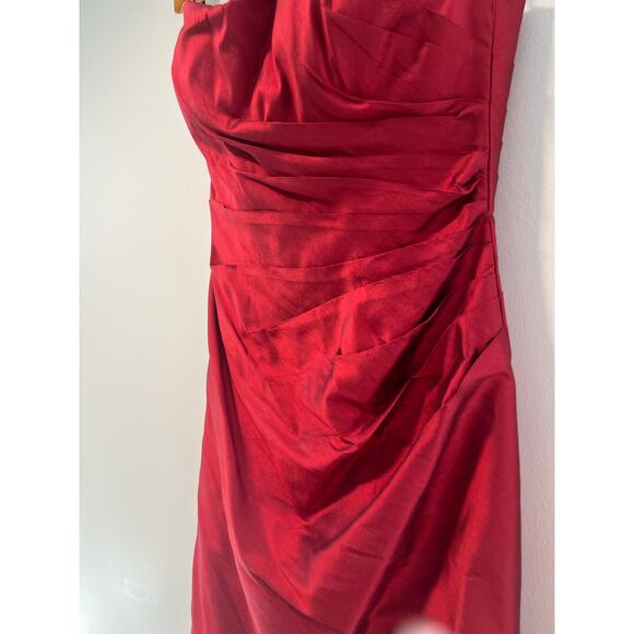 Montage Evening Mother Of The Bride Dress & Jacket Cherry Red Size 8 JL - Picture 9 of 13